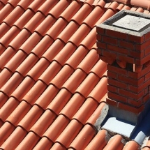 clay rooftop brick chimney
